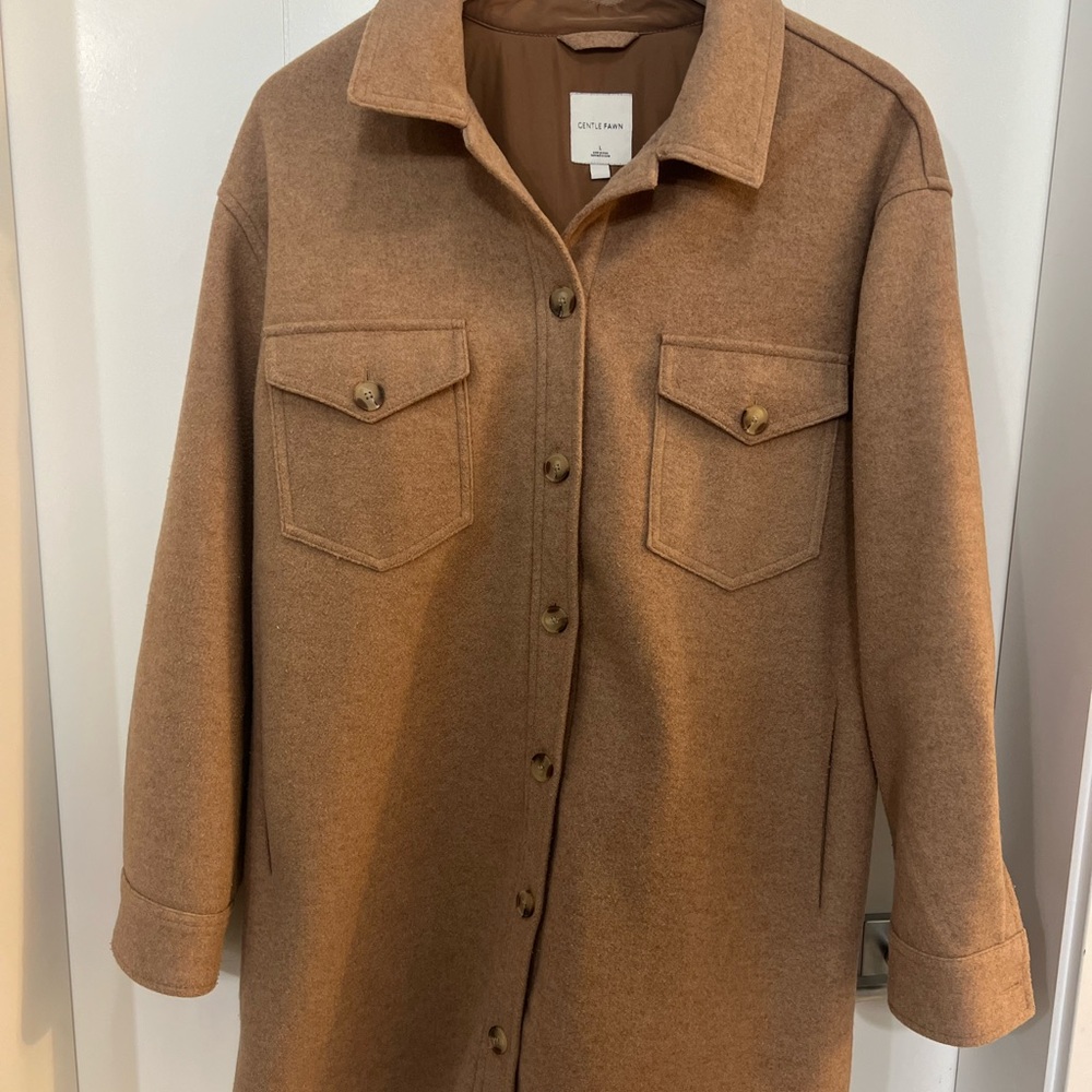 Gentle Fawn Tan Utility Jacket Oversized Fit